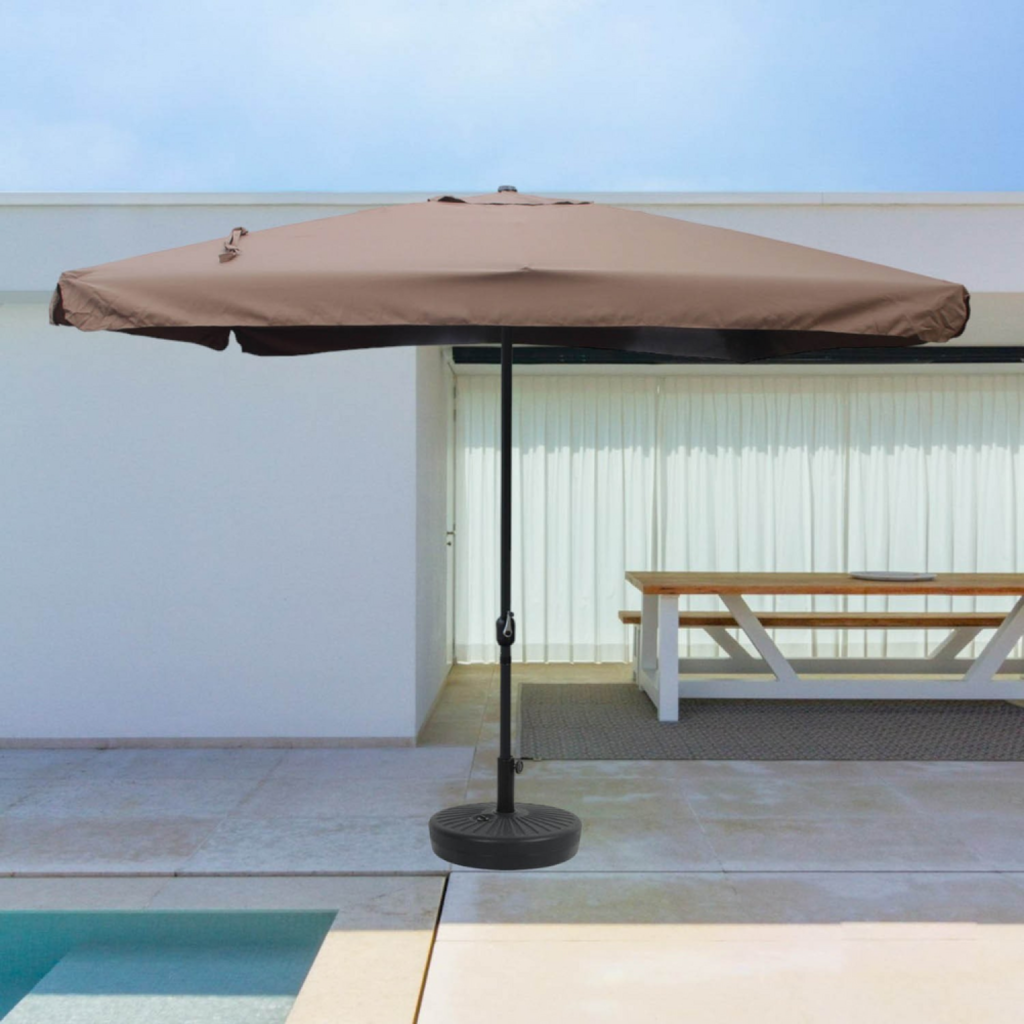 Voir la diapositive 3 : CONCEPT USINE Parasol  marron  carré 295 x 295 m palerme