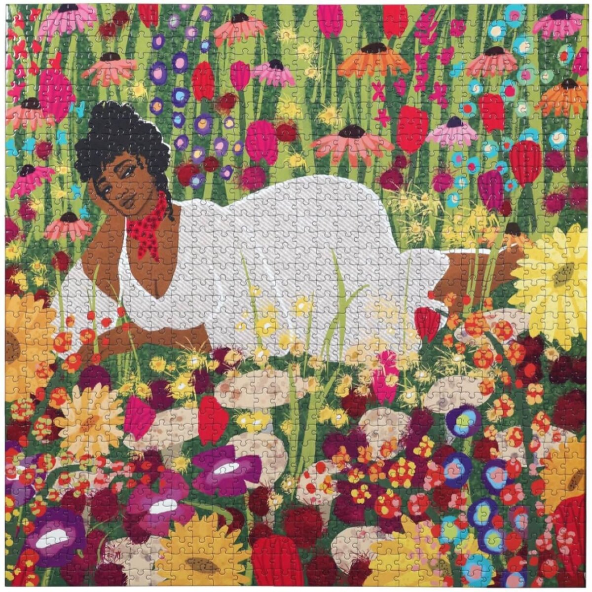 Eeboo Puzzle 1000 pièces : Woman In Flowers