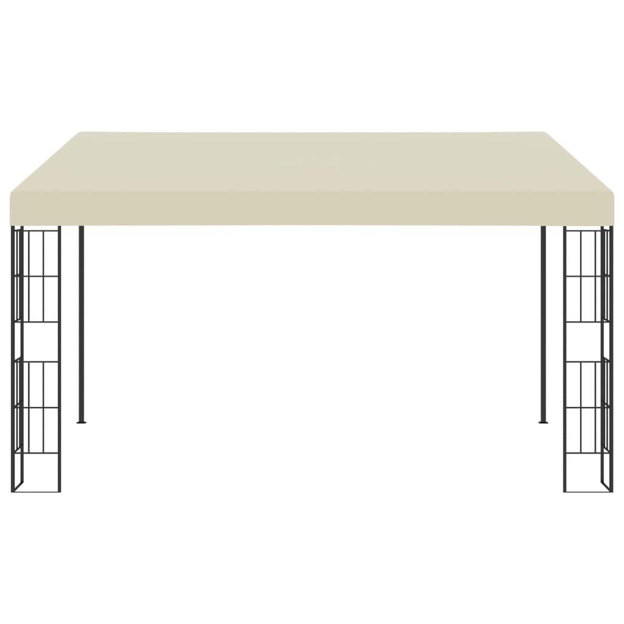 Voir la diapositive 2 : VIDAXL Belvedere mural 3x4 m Creme Tissu