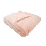 DOMIVA Couverture Snow doublée Microdoux - Lait fraise. Coloris disponibles : Bicolore