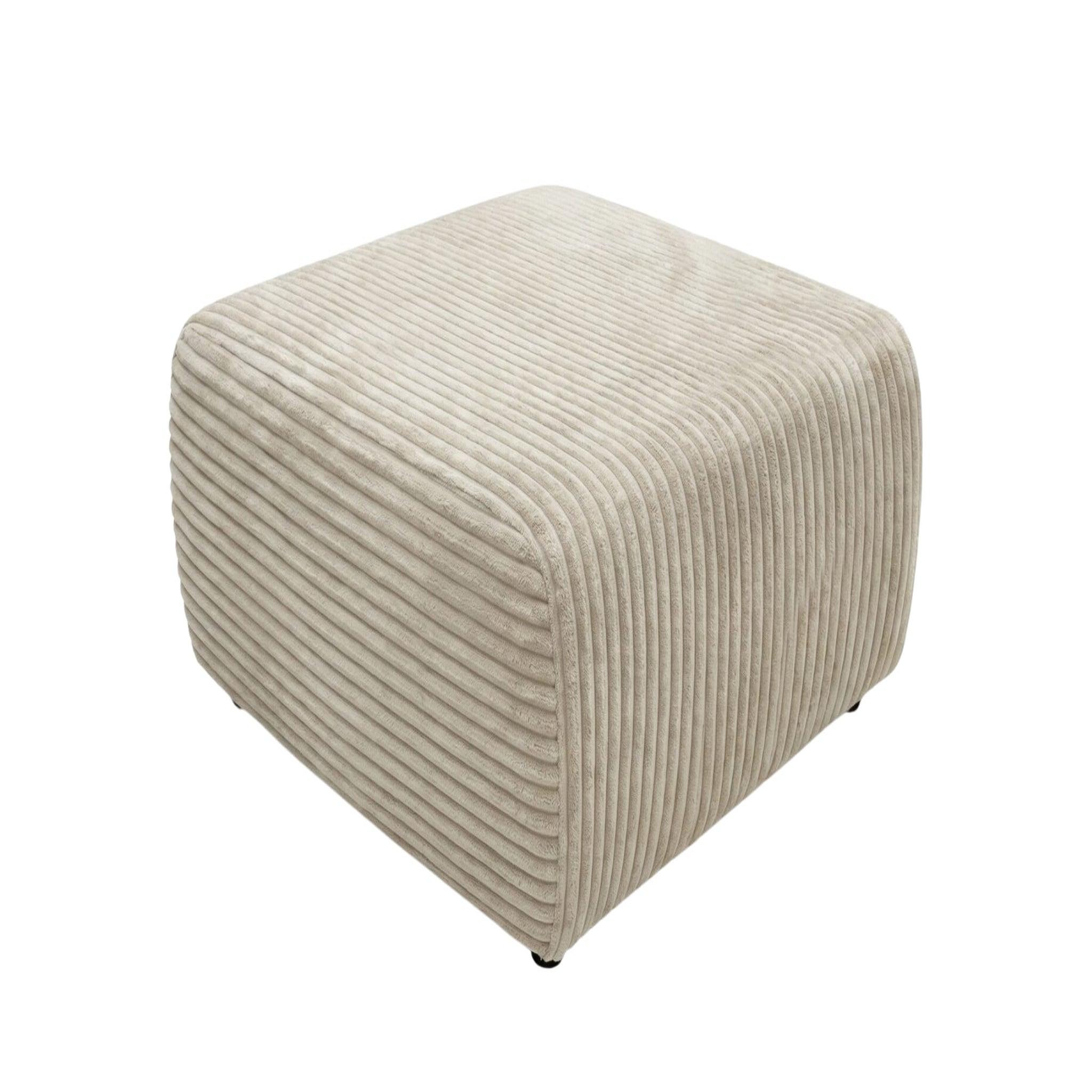 Voir la diapositive 1 : CASANOVA PARIS Elvis - pouf en gros velours côtelé 96x87x44