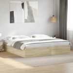 VIDAXL Cadre de lit sans matelas chene sonoma 200x200 cm