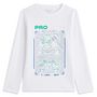 Voir la diapositive 1 : INEXTENSO T-shirt manches longues blanc garçon en coton 