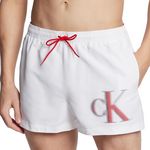 CALVIN KLEIN JEANS Short de bain  Homme Calvin Klein K 0K 00801. Coloris disponibles : Blanc