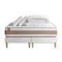 Voir la diapositive 2 : MARMOTTES&CO Pack prêt à dormir matelas LE DÉLICAT 160x200 Ressorts ensachés et Mémoire de forme + double sommiers Blanc