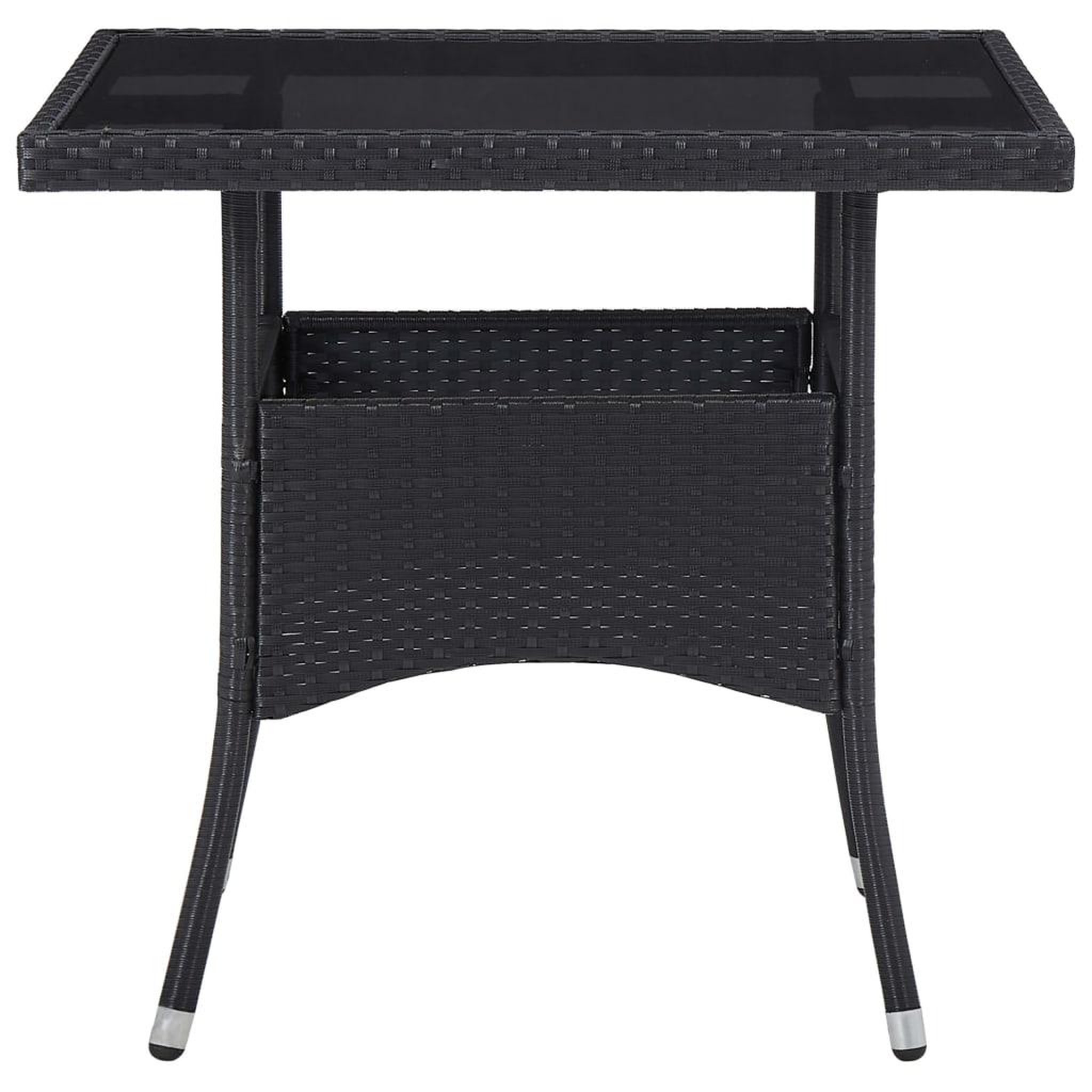 Voir la diapositive 3 : VIDAXL Ensemble a manger de jardin 5 pcs Noir Resine tressee et verre