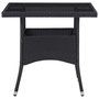Voir la diapositive 3 : VIDAXL Ensemble a manger de jardin 5 pcs Noir Resine tressee et verre