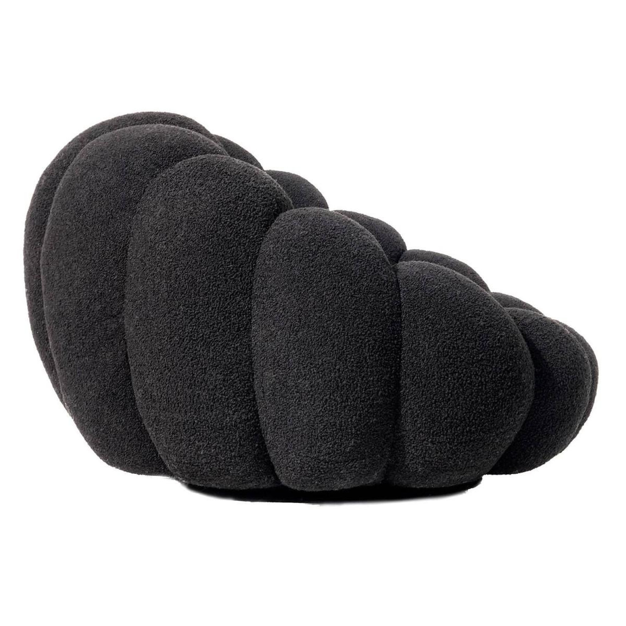 Voir la diapositive 3 : Paris Prix Fauteuil design coquillage  bouclette  98cm noir