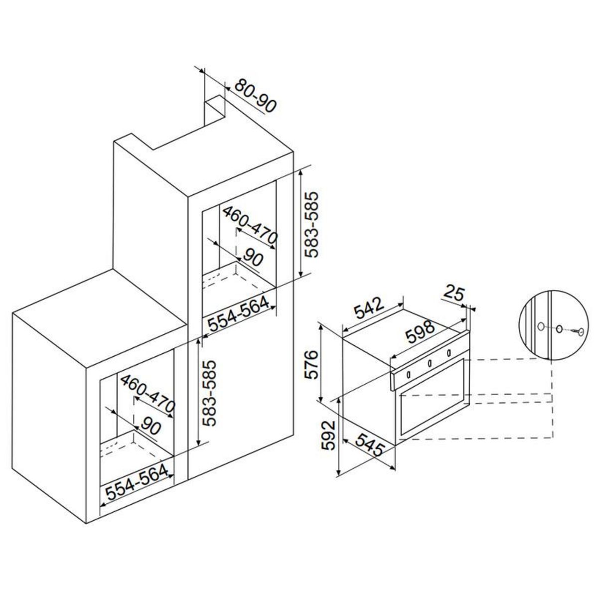 Airlux Four intégrable multifonction 60l 60cm a catalyse inox - afscw21ixn
