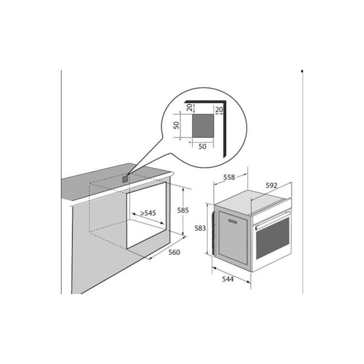 Sauter Fours encastrables Multifonction 73L SAUTER 59.2cm, 4902726