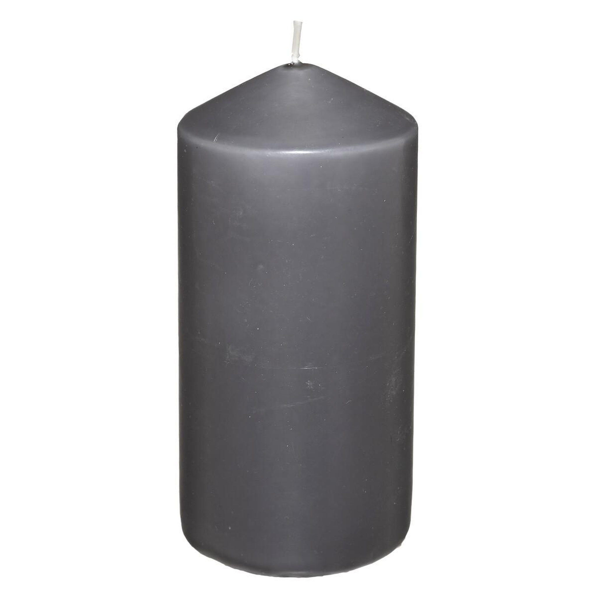COMPTOIR DE LA BOUGIE Bougie ronde  hugo  14cm gris