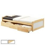 IDIMEX Lit fonctionnel MIA 90 x 190 cm, en pin massif. Coloris disponibles : Blanc