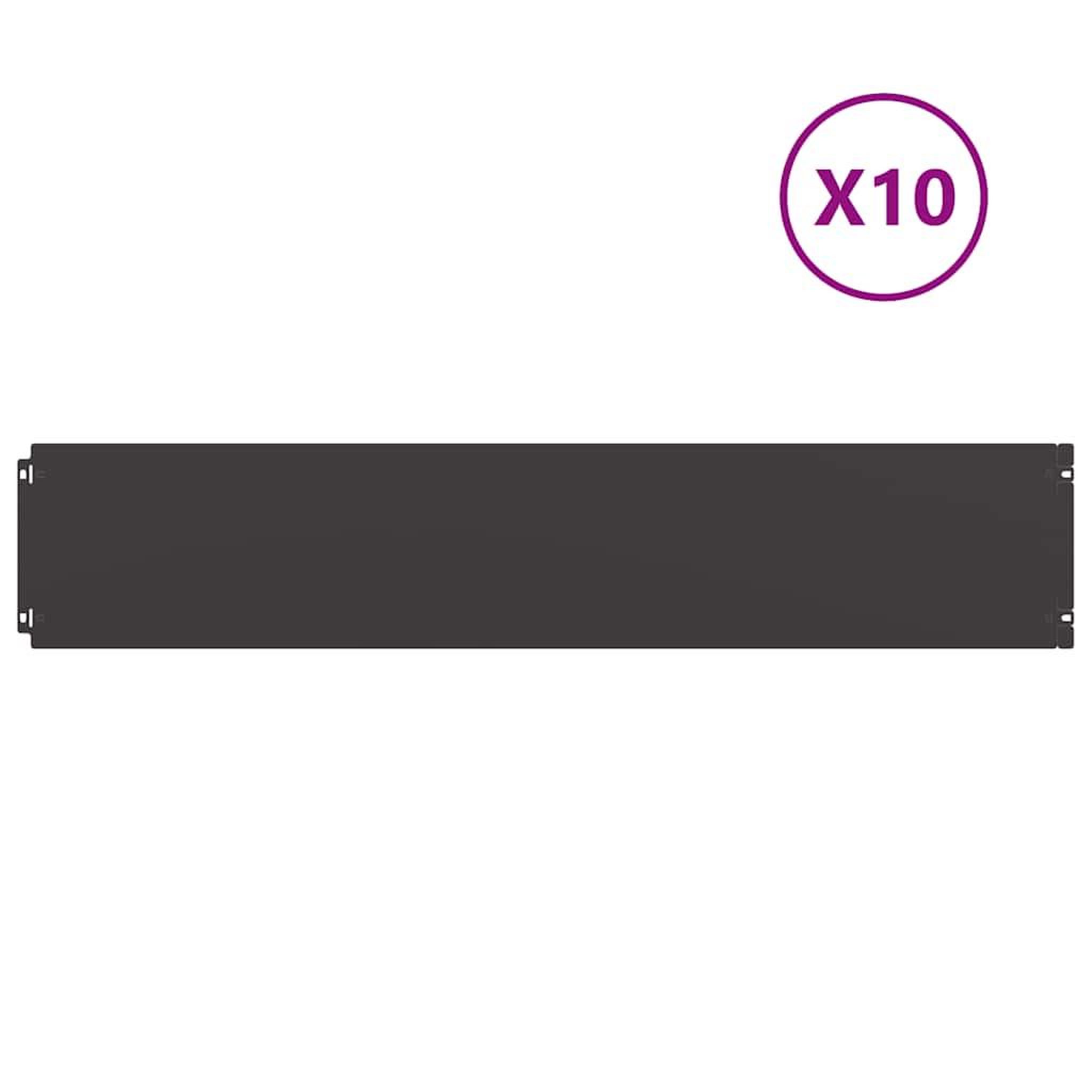 Voir la diapositive 2 : VIDAXL Bordures de pelouse 10 pcs noir 20x103 cm acier lamine a froid