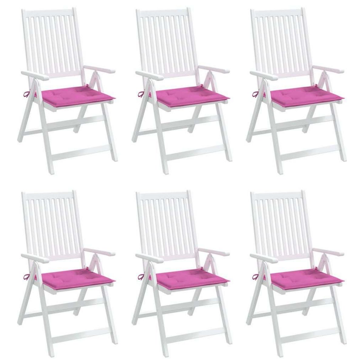 VIDAXL Coussins de chaise de jardin lot de 6 rose 50x50x3 cm tissu