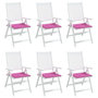 Voir la diapositive 4 : VIDAXL Coussins de chaise de jardin lot de 6 rose 50x50x3 cm tissu