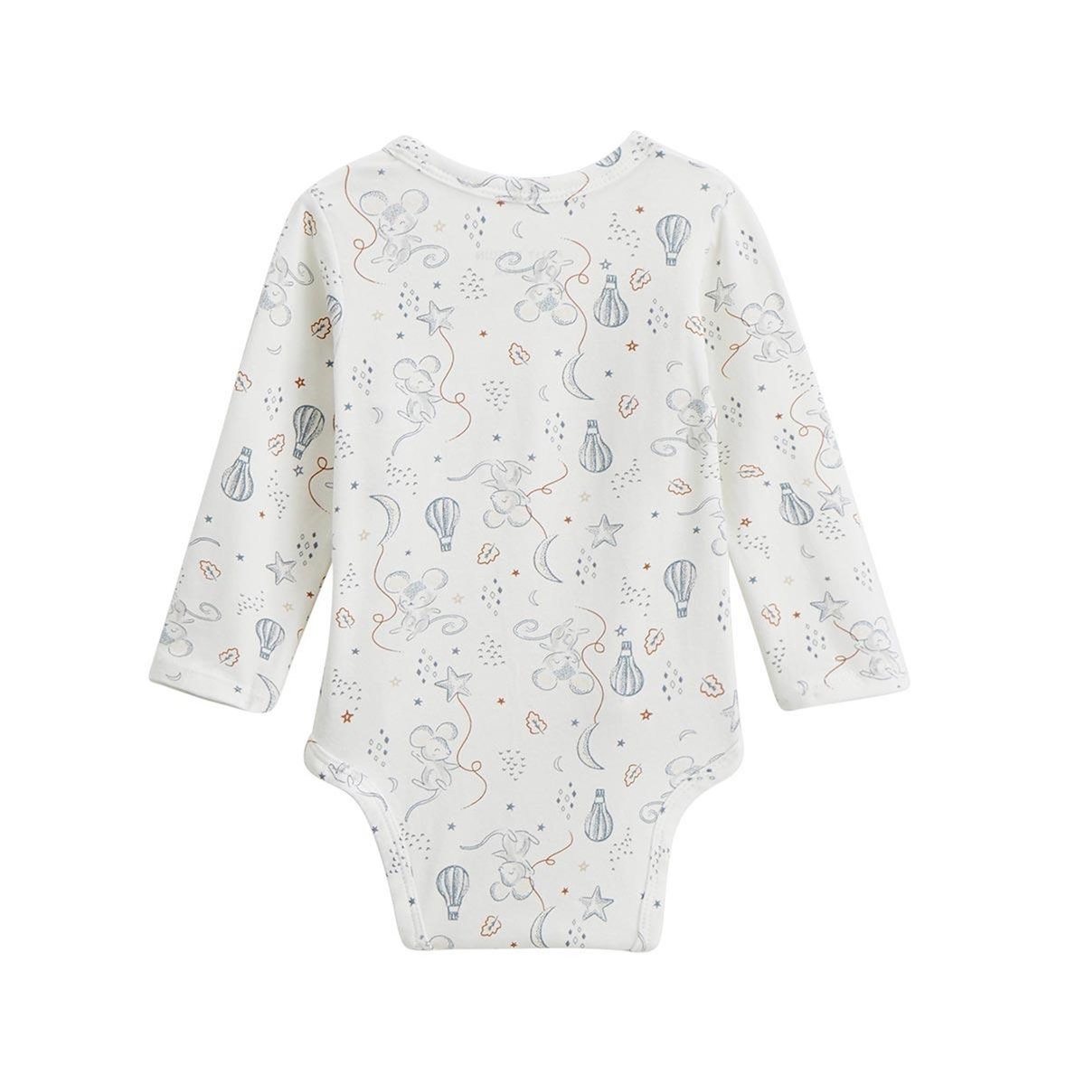 Petit Béguin Lot de 2 bodies bébé manches longues ouverture croisée Rêverie