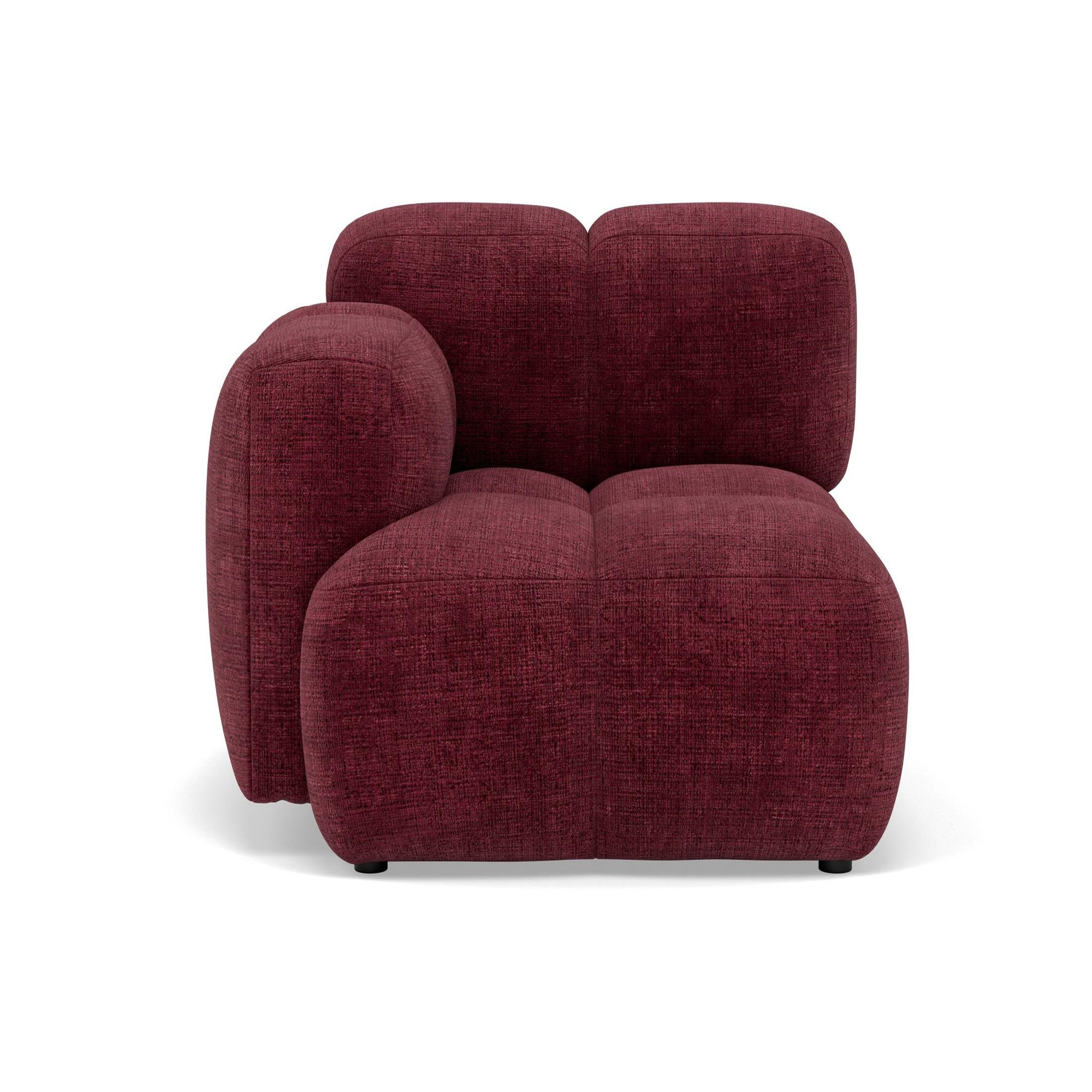 Voir la diapositive 1 : LISA DESIGN Grace - module d'assise gauche en velours texturé