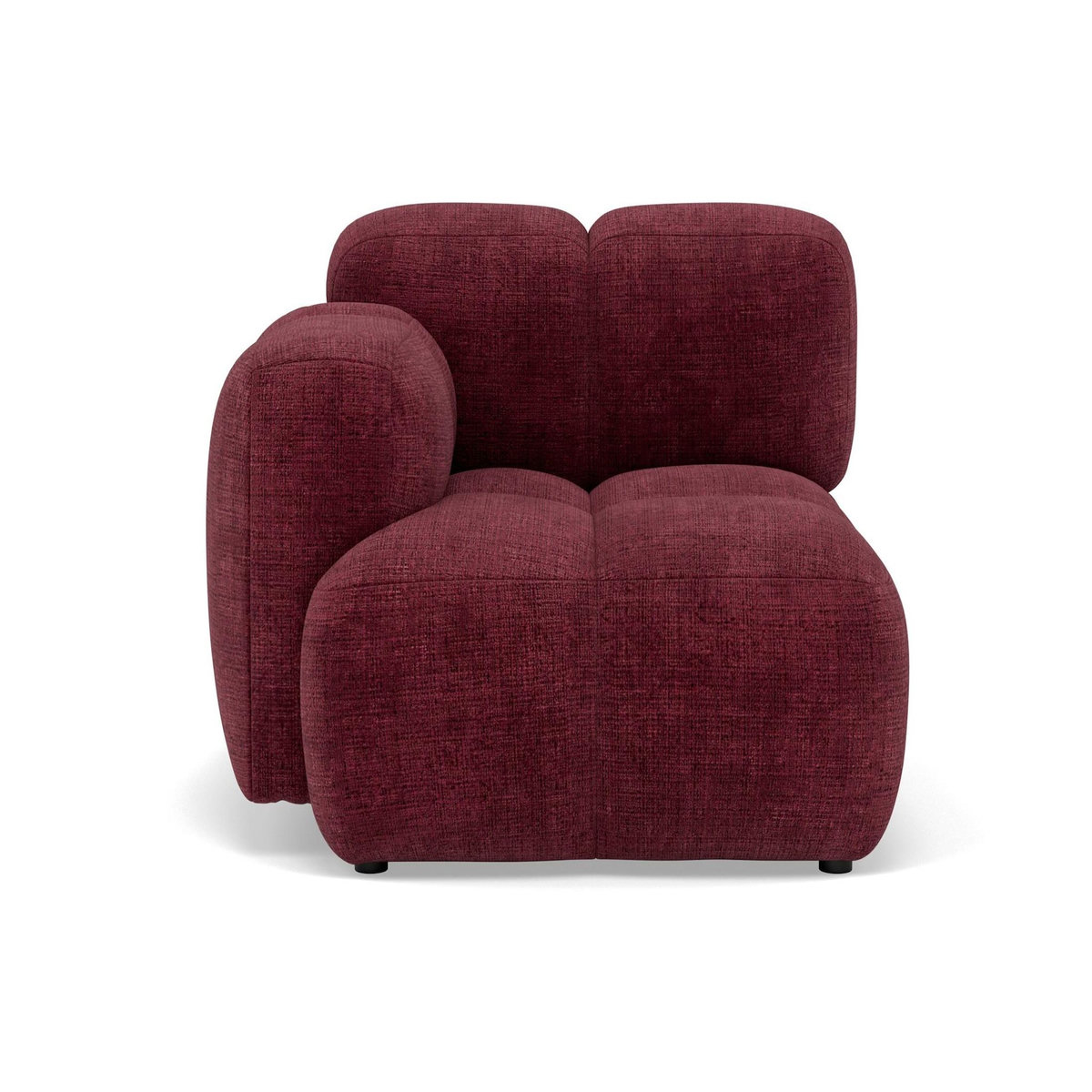 LISA DESIGN Grace - module d'assise gauche en velours texturé