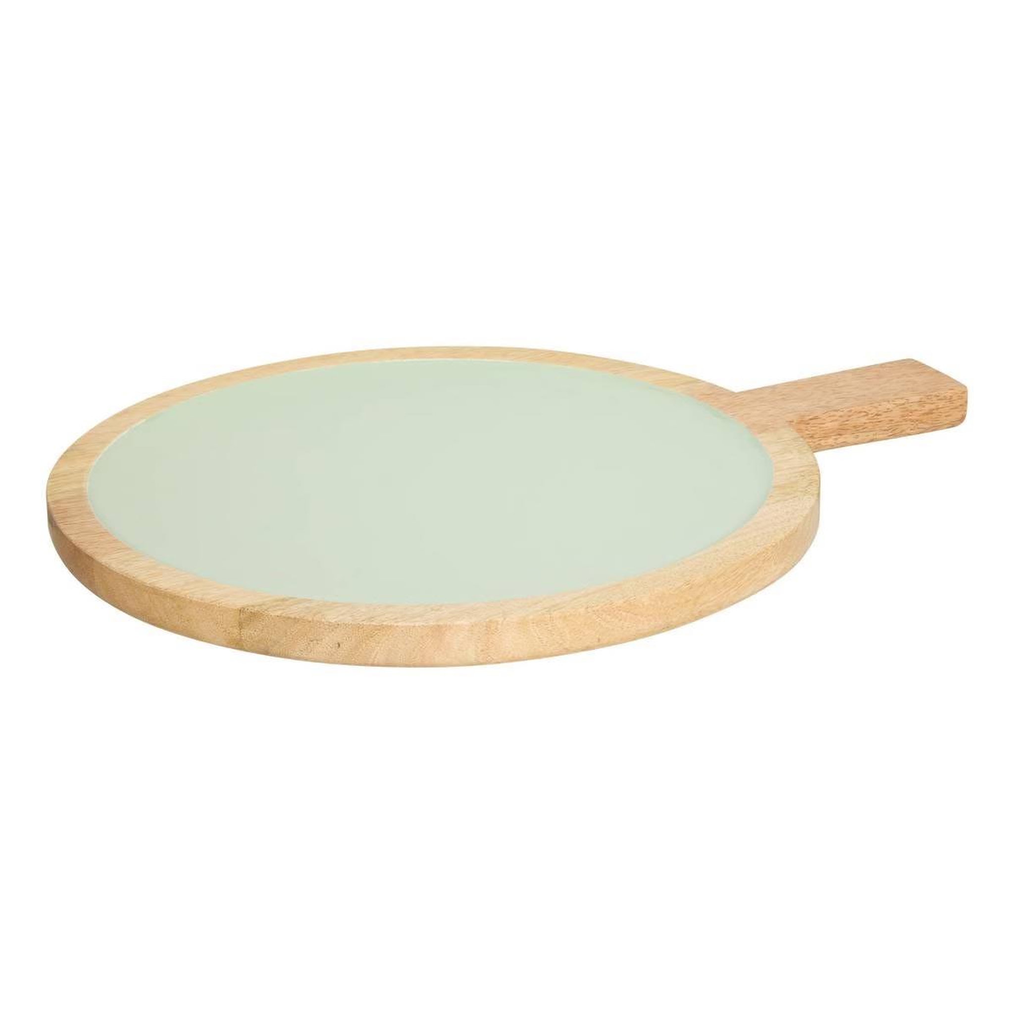 SECRET DE GOURMET Assiette de présentation en bois  inaya  40cm vert