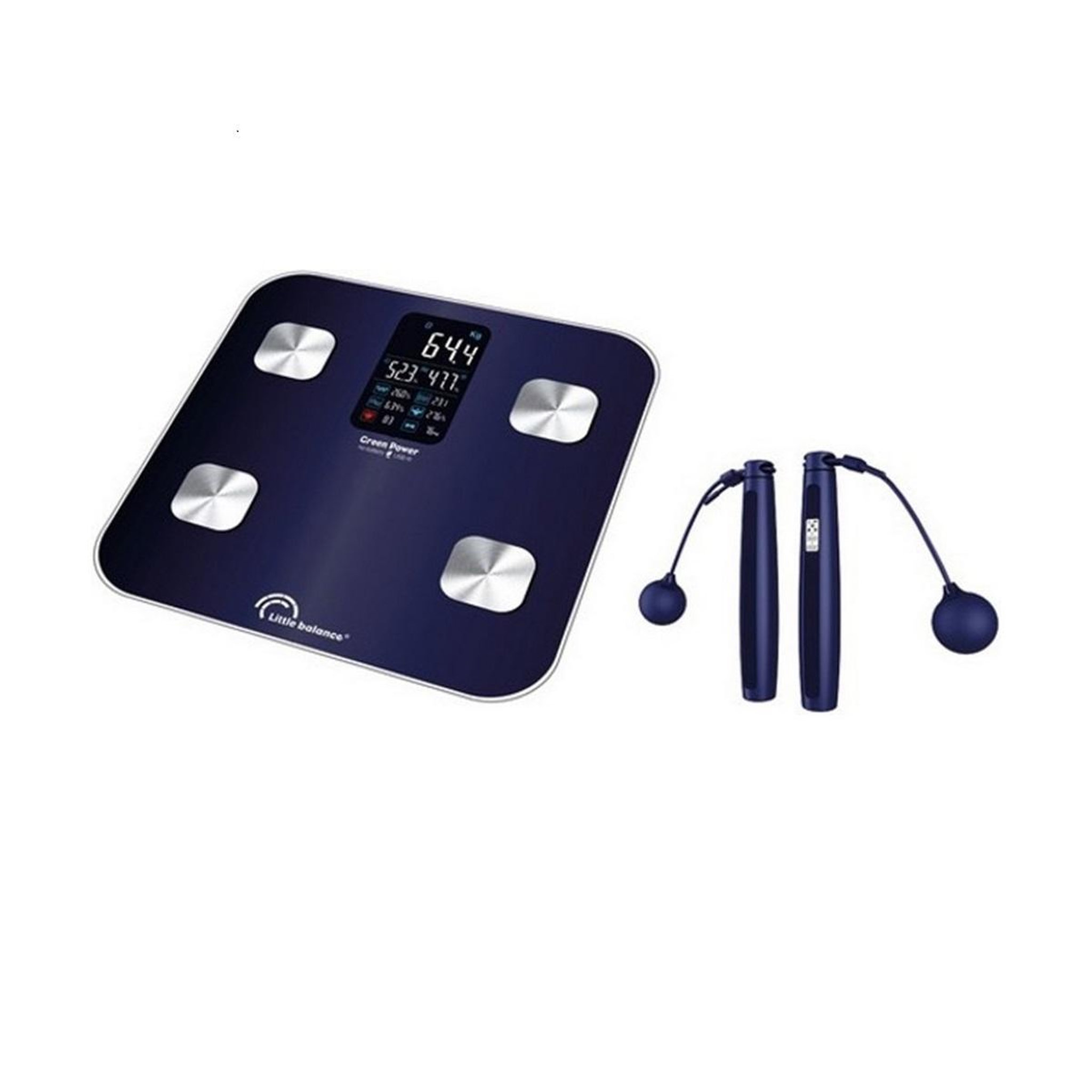 LITTLE BALANCE Impédancemètre connecté 180kg/100g + corde à sauter - 8683