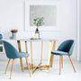 Voir la diapositive 3 : Paris Prix Table de Repas Design  Dizazi  120cm Blanc & Or