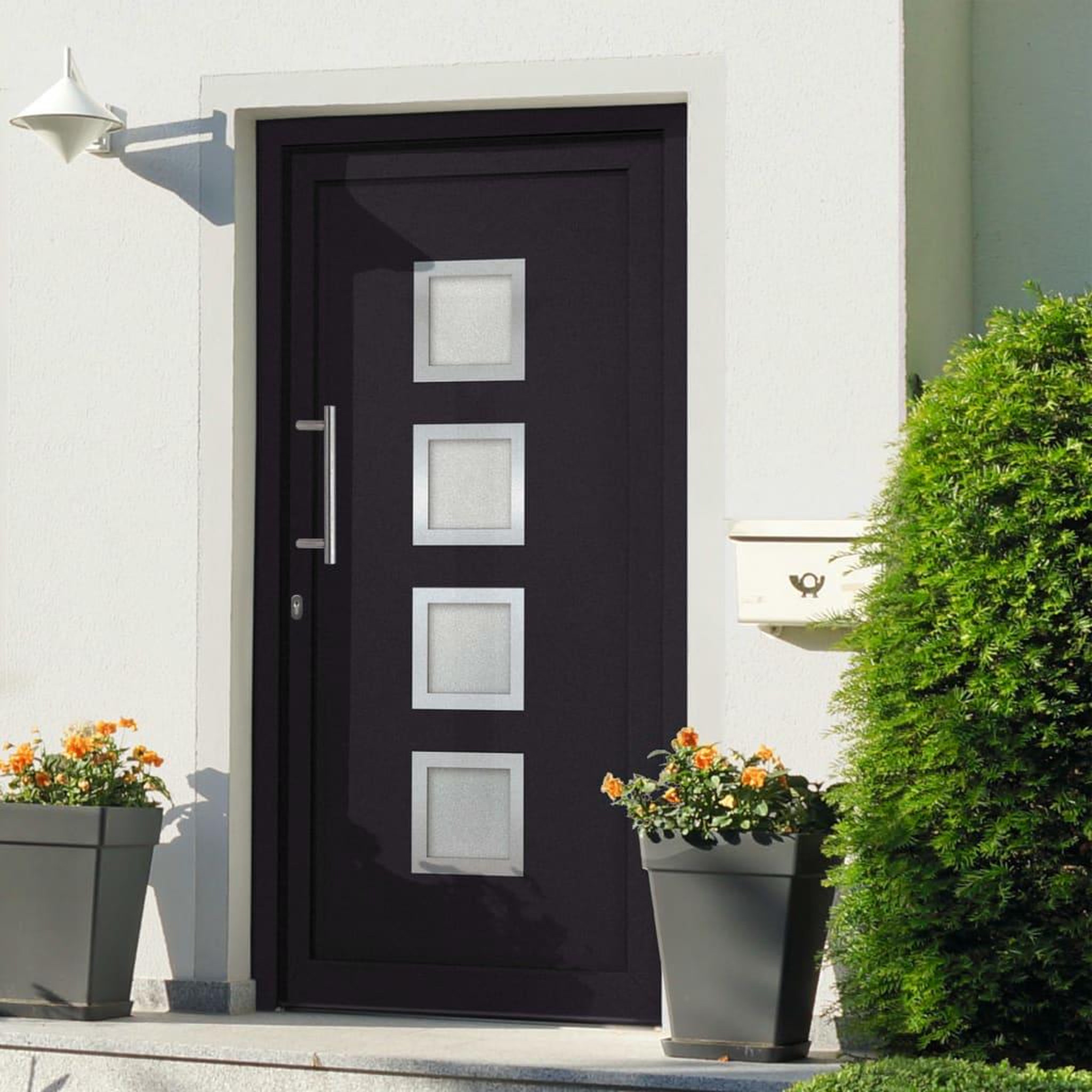 VIDAXL Porte d'entree Anthracite 98x190 cm