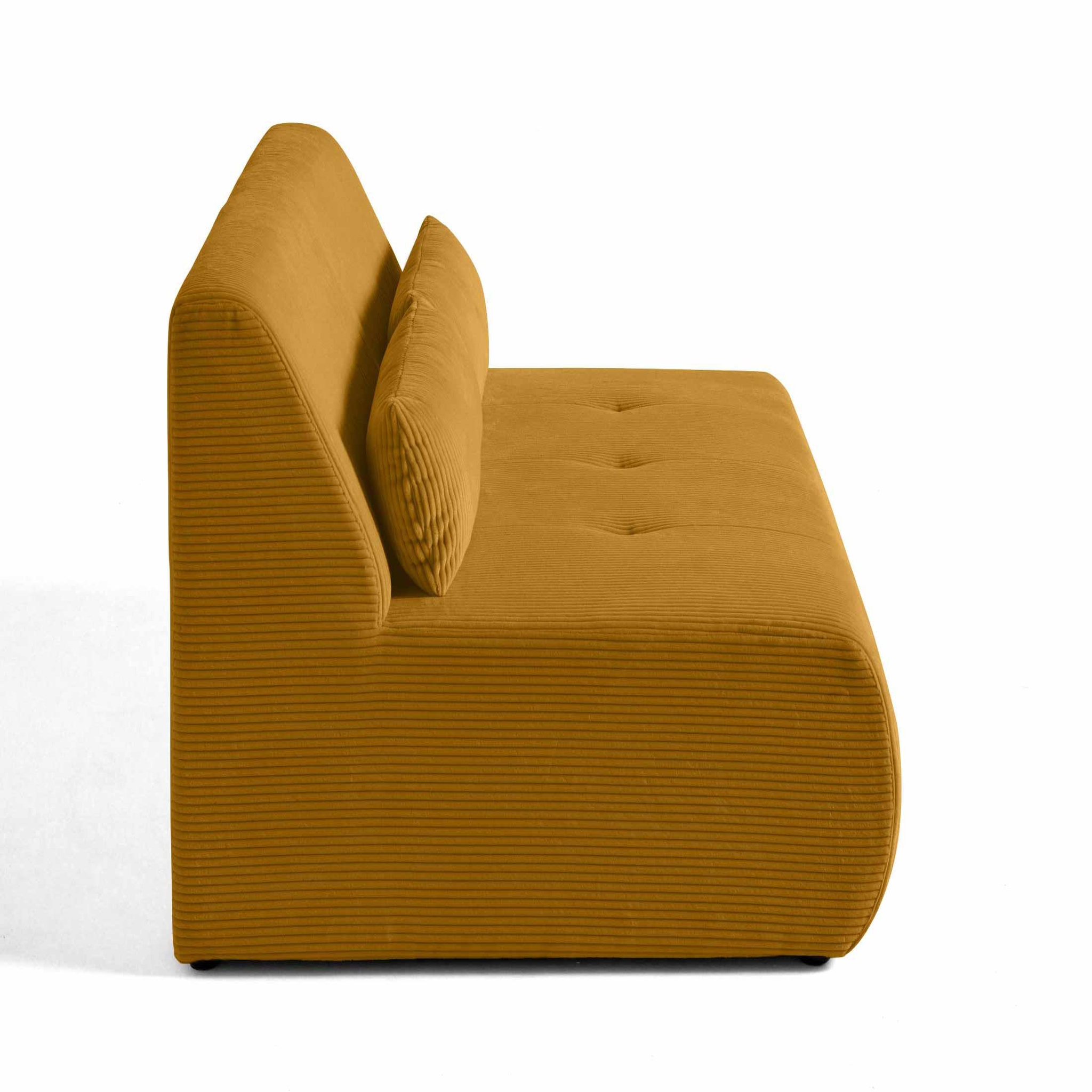 Voir la diapositive 3 : LISA DESIGN Onyx - canapé droit 2 places - en velours côtelé
