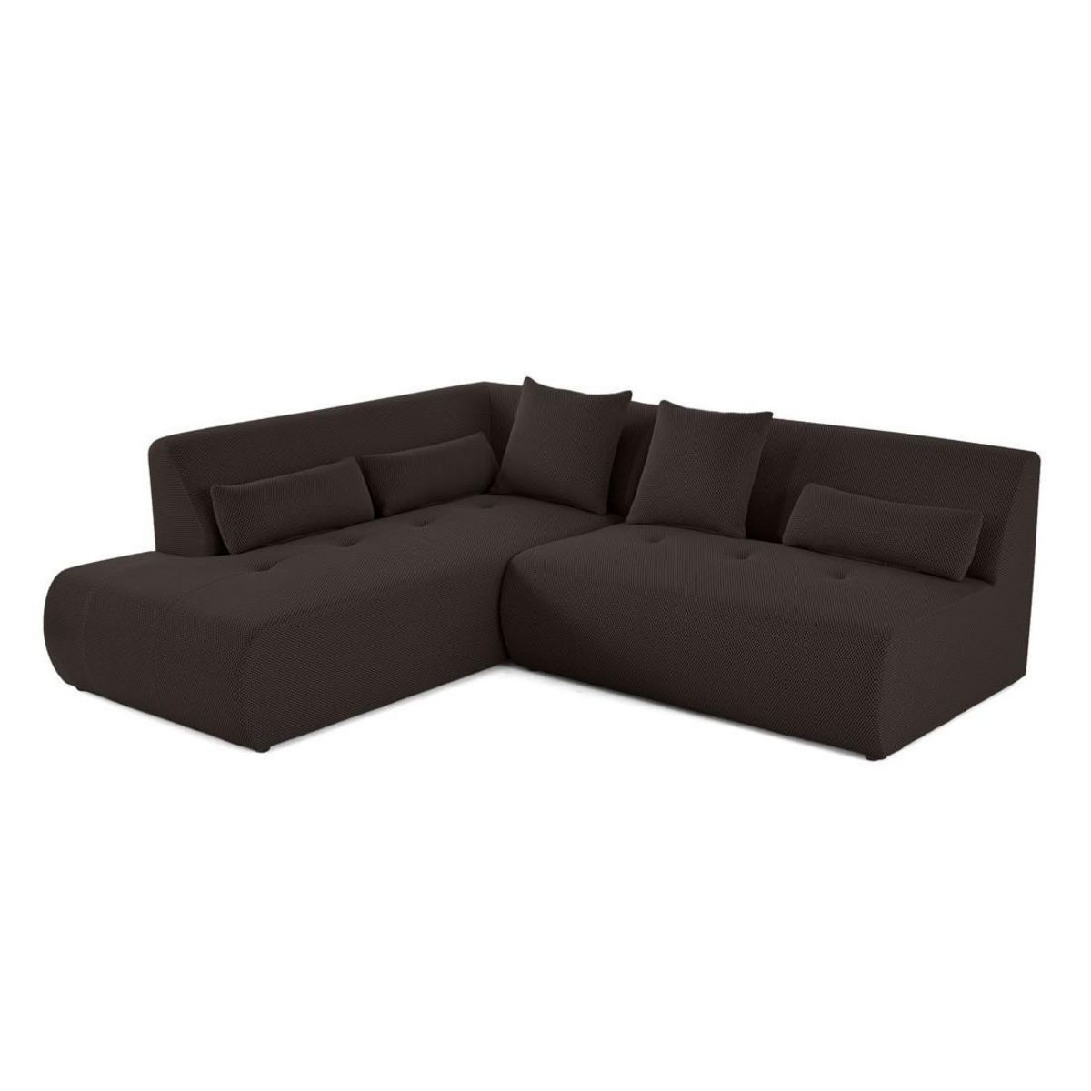 LISA DESIGN Onyx - canapé modulable d'angle gauche - 5 places - en tissu mailles 3d