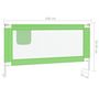 Voir la diapositive 6 : VIDAXL Barriere de securite de lit d'enfant Vert 160x25 cm Tissu