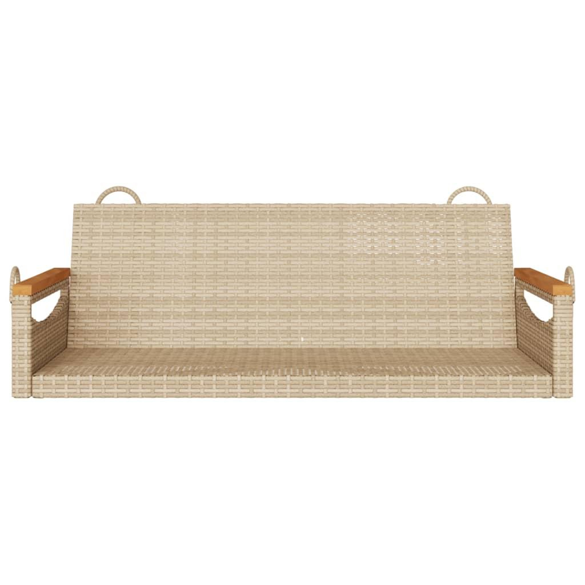 Voir la diapositive 4 : VIDAXL Balancelle beige 109x62x40 cm resine tressee
