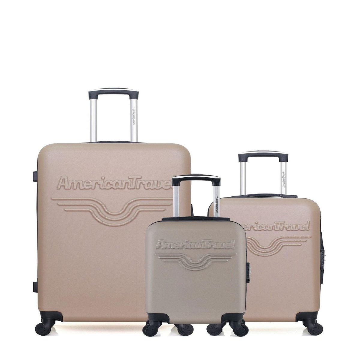 AMERICAN TRAVEL AMERICAN TRAVEL - LOT DE 3 - Valises grand format, cabine et cabine XXS CHELSEA