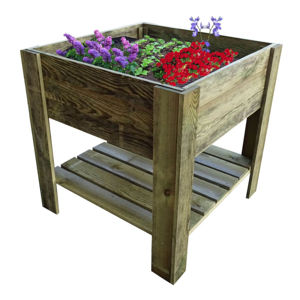 GARDENSTAR Carré potager sur pied 80x80xH80 cm