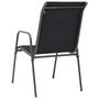 Voir la diapositive 5 : VIDAXL Chaises empilables de jardin lot de 2 Acier et textilene Noir