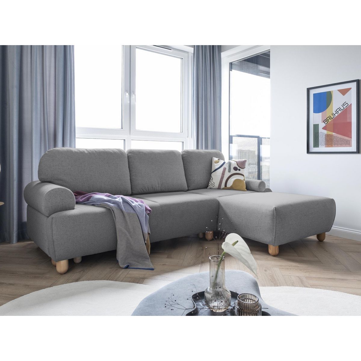 LISA DESIGN Onyx - canapé droit 2 places - en tissu mailles 3d