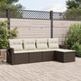 Voir la diapositive 1 : VIDAXL Salon de jardin avec coussins 5 pcs marron resine tressee