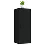 Voir la diapositive 4 : VIDAXL Armoire murale suspendue Noir 34,5x34x90 cm Bois d'ingenierie