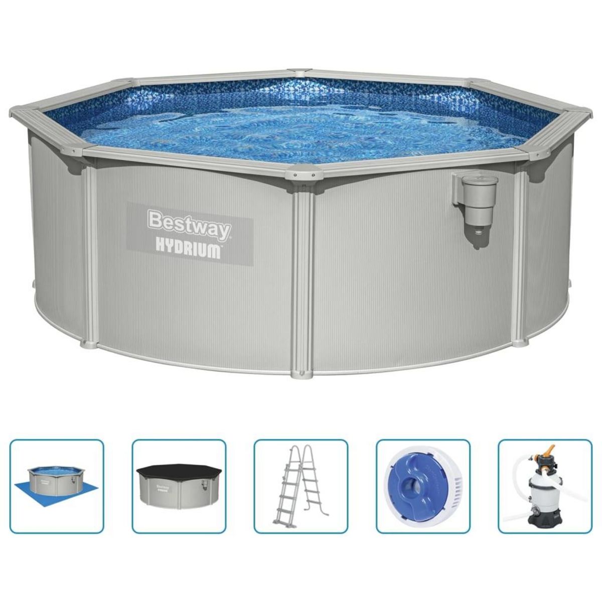 BESTWAY Bestway Piscine encadree hors sol ronde Hydrium 360x120 cm