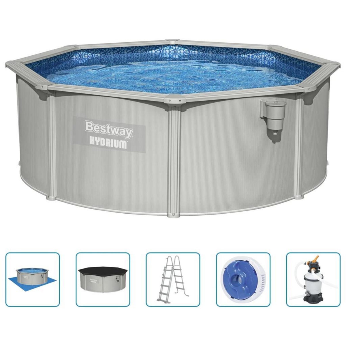 BESTWAY Bestway Piscine encadree hors sol ronde Hydrium 360x120 cm