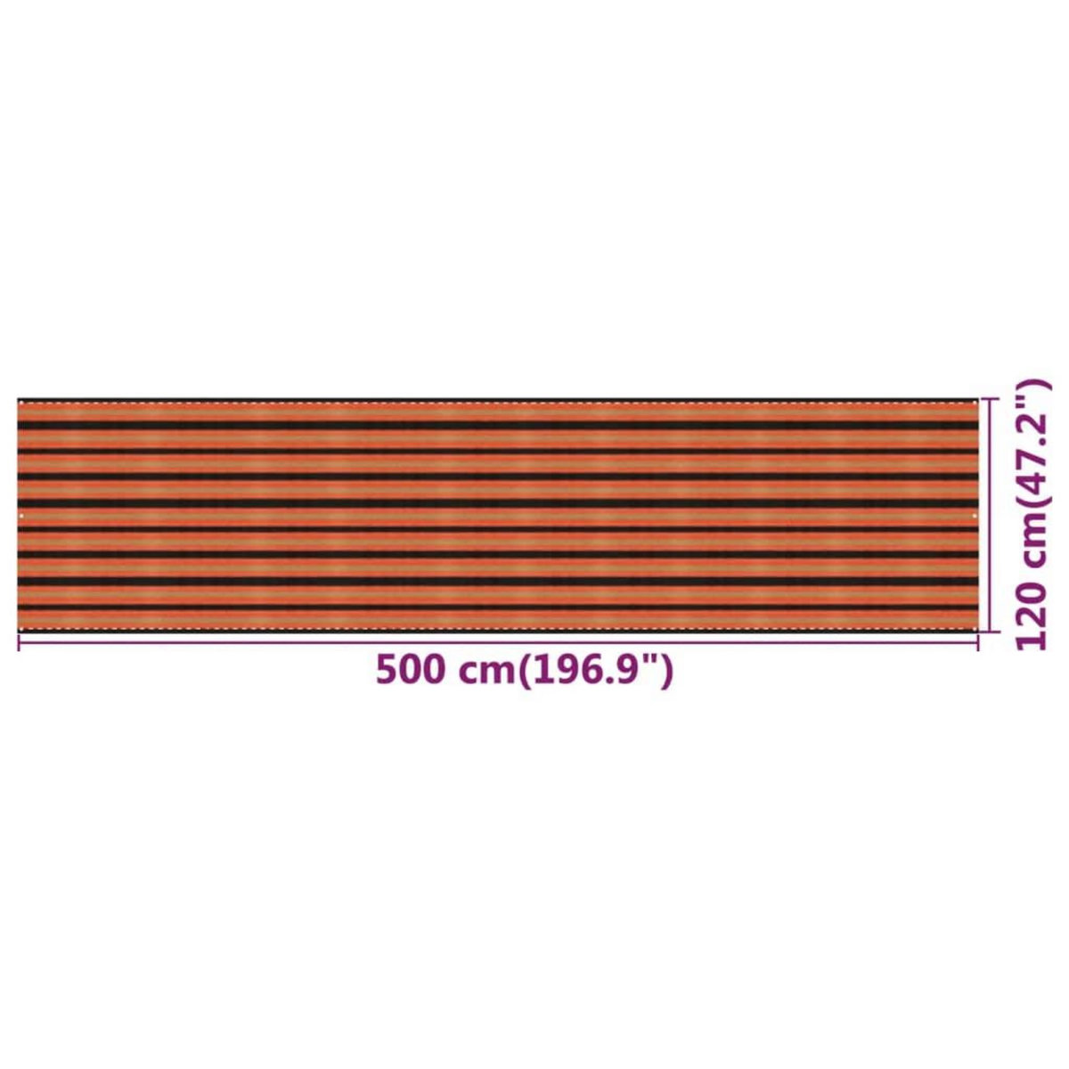 VIDAXL Ecran de balcon Multicolore 120x500 cm PEHD