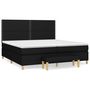 Voir la diapositive 2 : VIDAXL Sommier a lattes de lit avec matelas Noir 200x200 cm Tissu