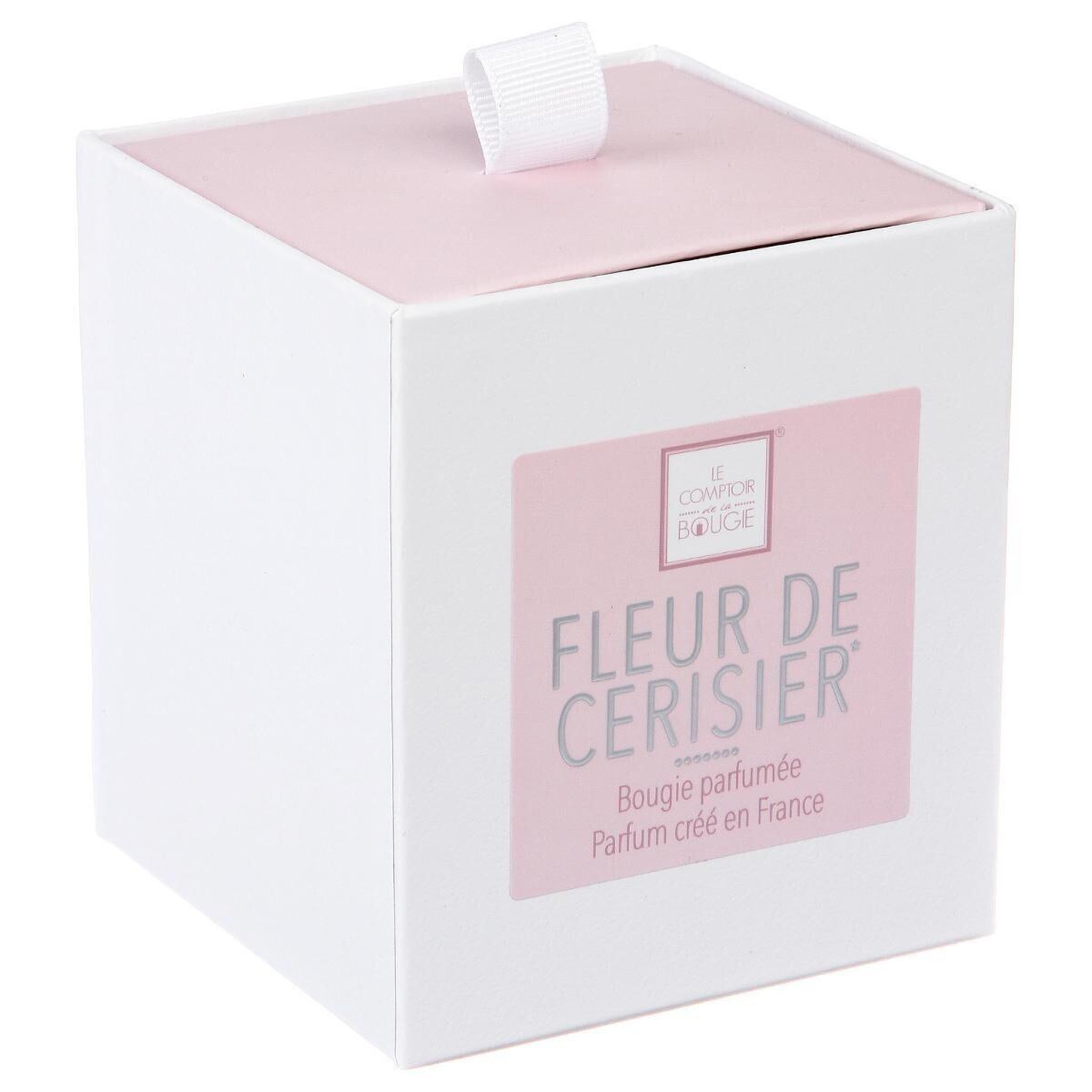 Voir la diapositive 2 : COMPTOIR DE LA BOUGIE Bougie Parfumée  Elea  190g Fleur de Cerisier