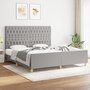 Voir la diapositive 1 : VIDAXL Cadre de lit sans matelas gris clair 180x200 cm tissu