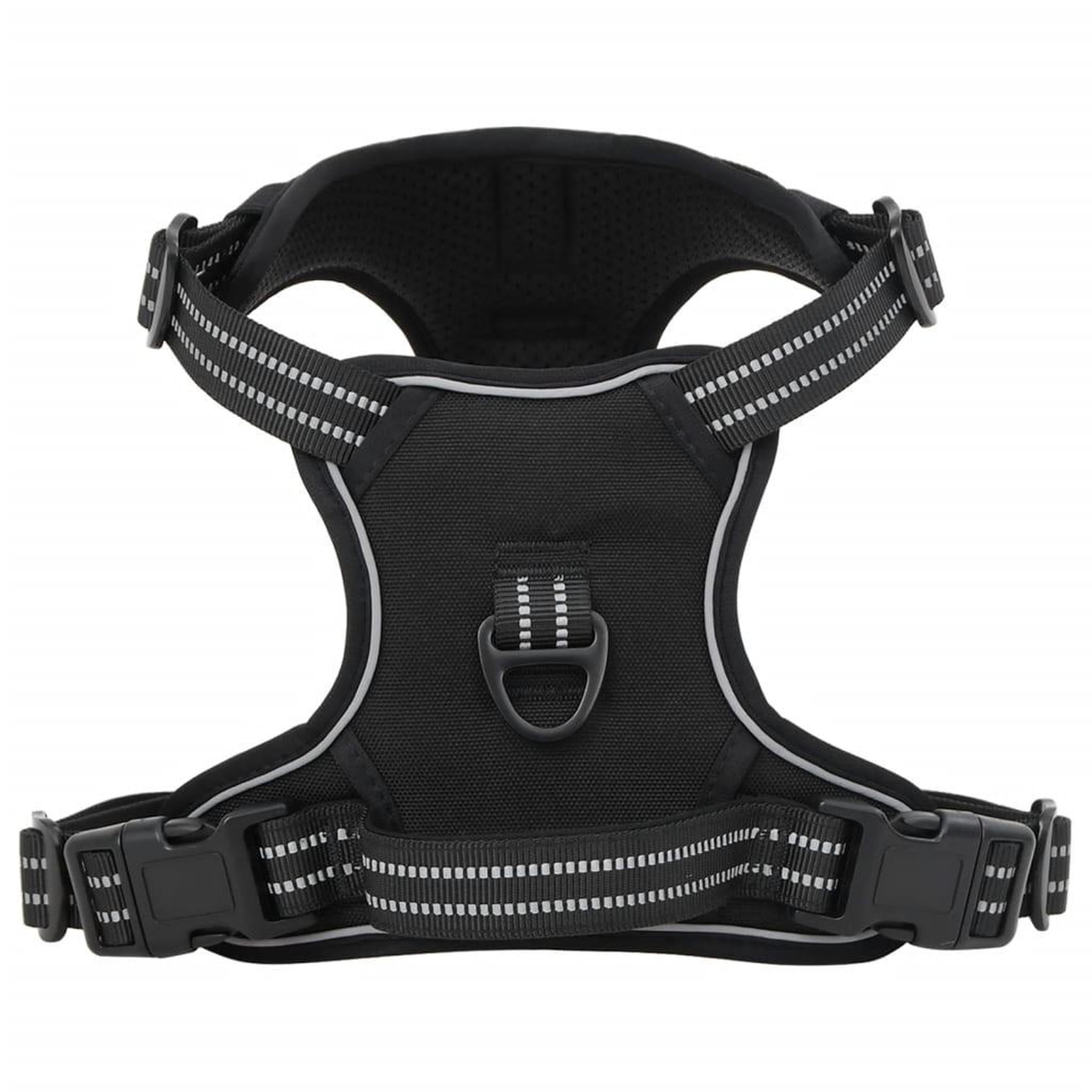 VIDAXL Harnais pour chien et bandes reflechissantes reglables noir XL