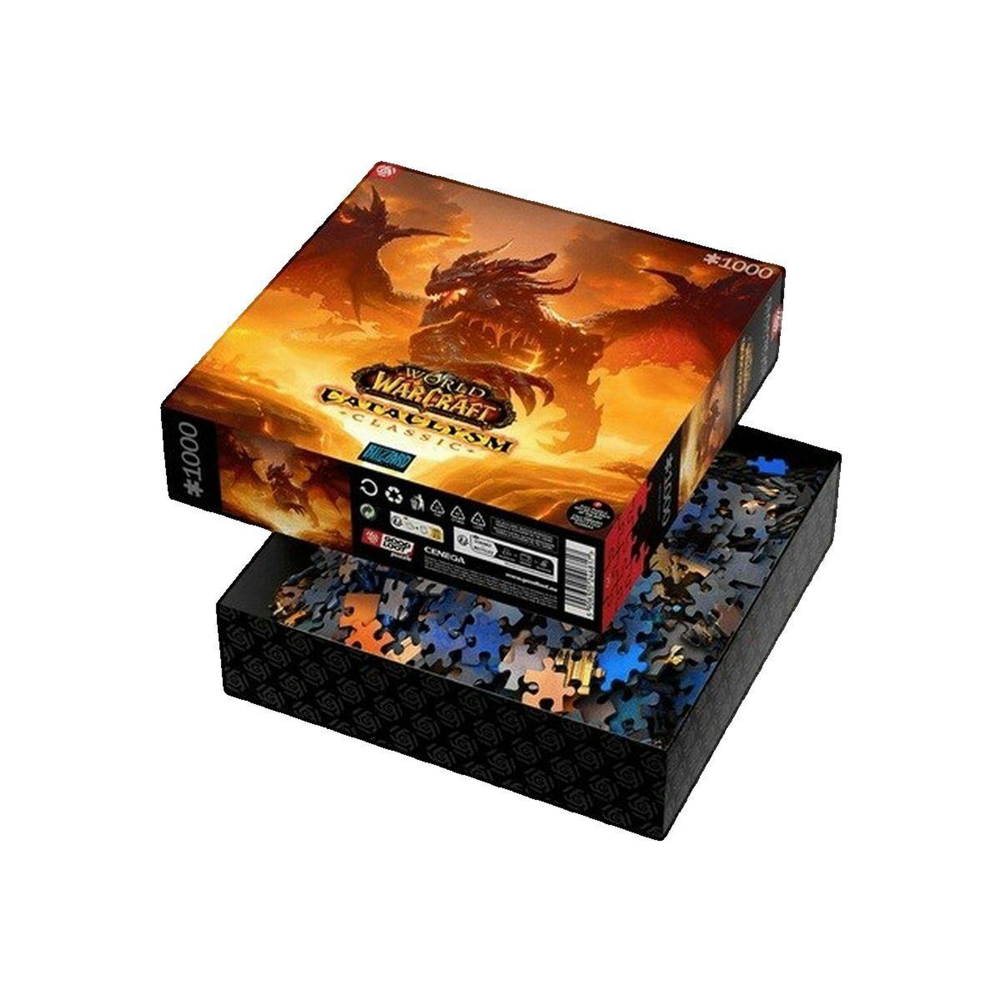 Voir la diapositive 2 : Just for games Puzzle 1000 pièces – World of Warcraft Cataclysm Classic – Univers gaming – Adulte 14+ ans