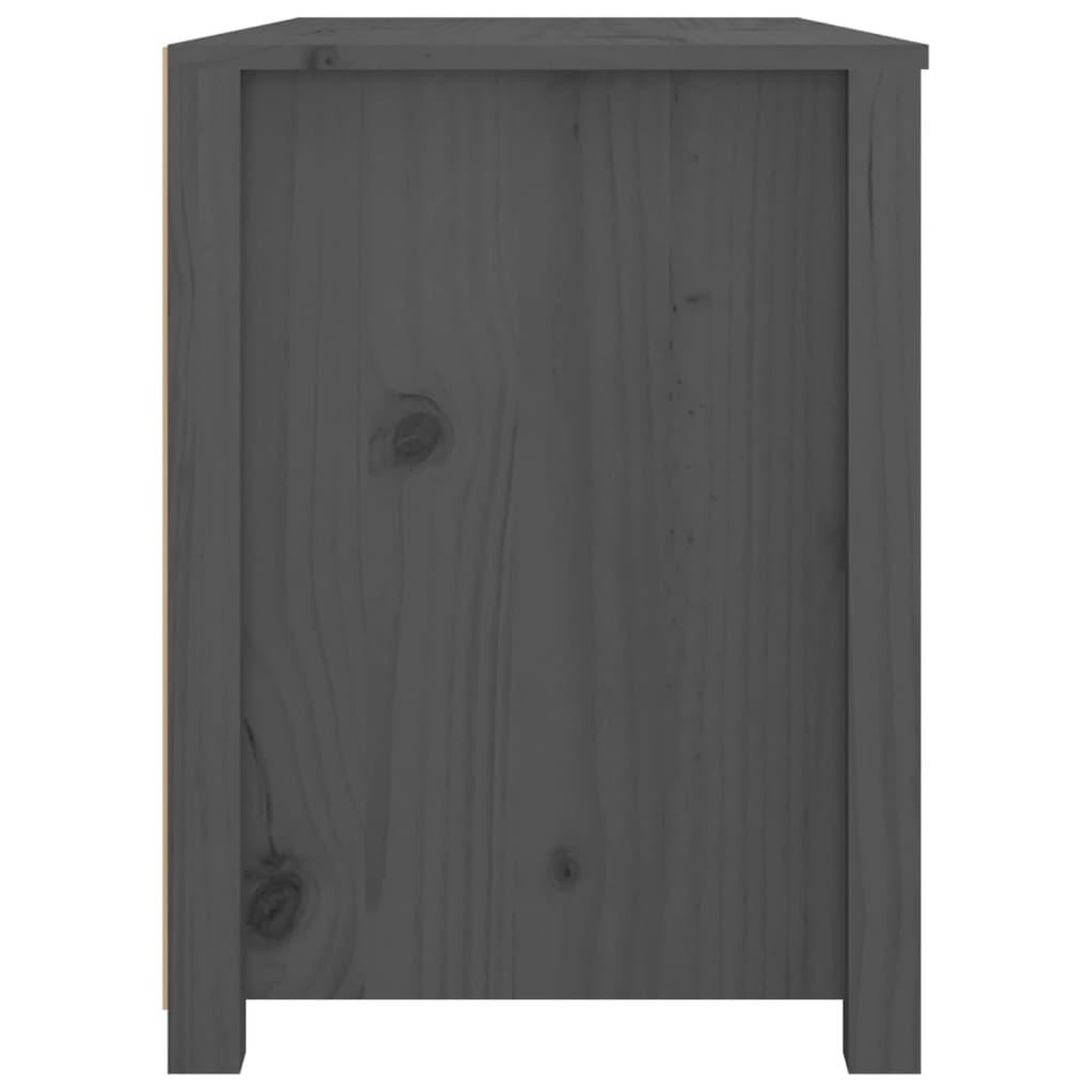 Voir la diapositive 5 : VIDAXL Armoire laterale Gris 100x40x54 cm Bois de pin massif