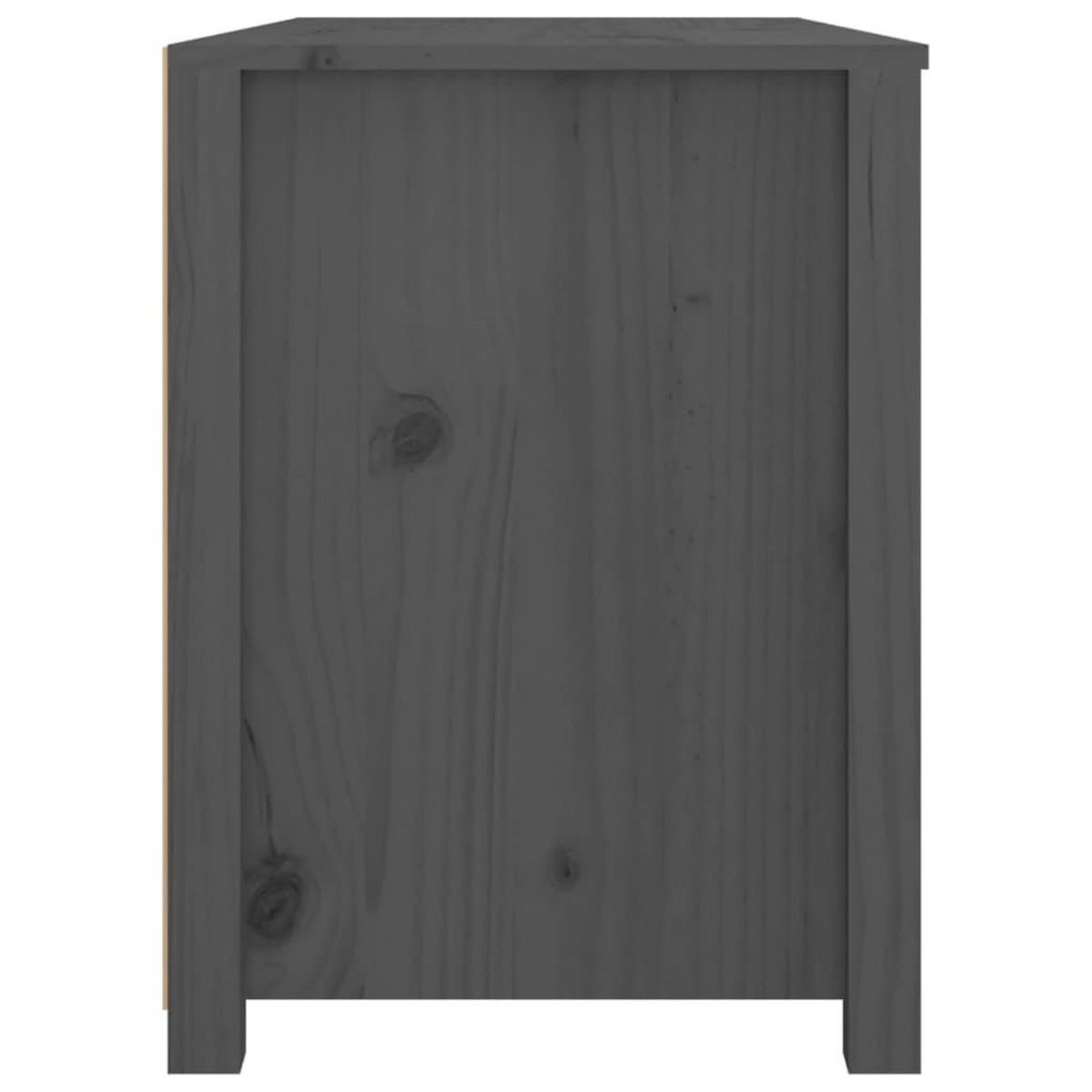 VIDAXL Armoire laterale Gris 100x40x54 cm Bois de pin massif