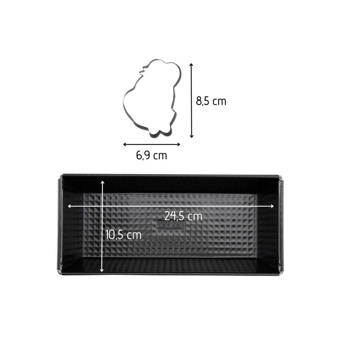 ZENKER Moule à cake 25 cm avec emporte-pièce Zenker Haribo