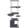 Voir la diapositive 4 : VIDAXL Arbre a chat avec griffoirs en sisal gris fonce 147 cm