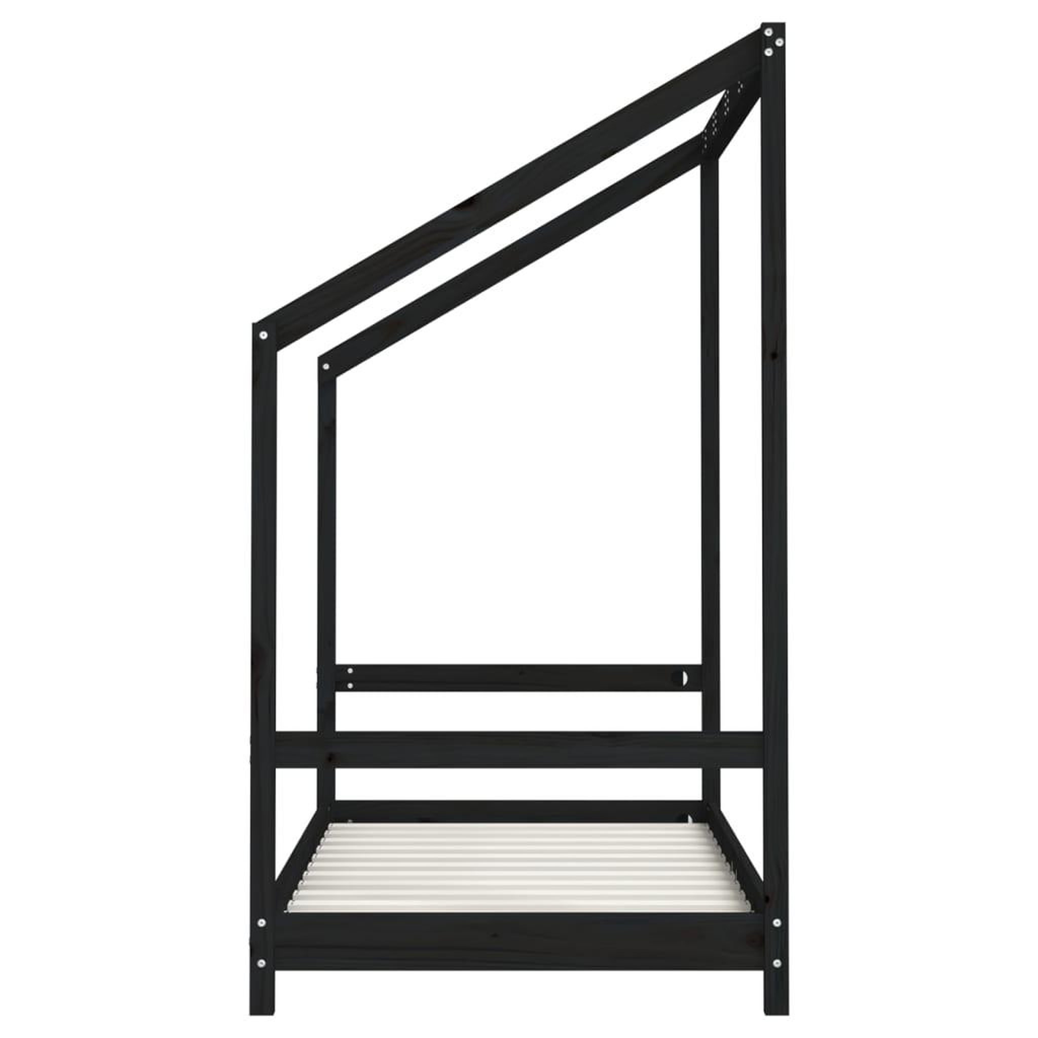 Voir la diapositive 5 : VIDAXL Cadre de lit pour enfant noir 2x(80x160) cm bois de pin massif