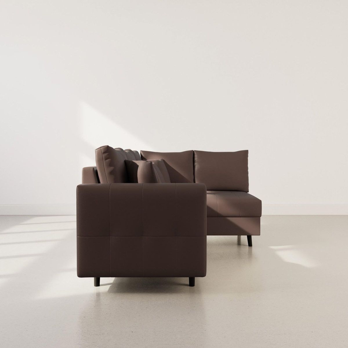 LISA DESIGN Rune - canapé d'angle droit 4 places en simili